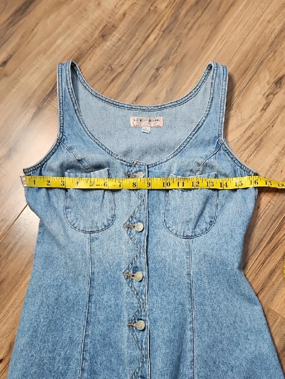 Guess Light Blue Denim Tank Dress Size 7 Or Small - Picture 6 of 10